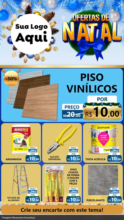 Modelo de Rede Social para Stories com o tema Ofertas de Natal para Material para Construção