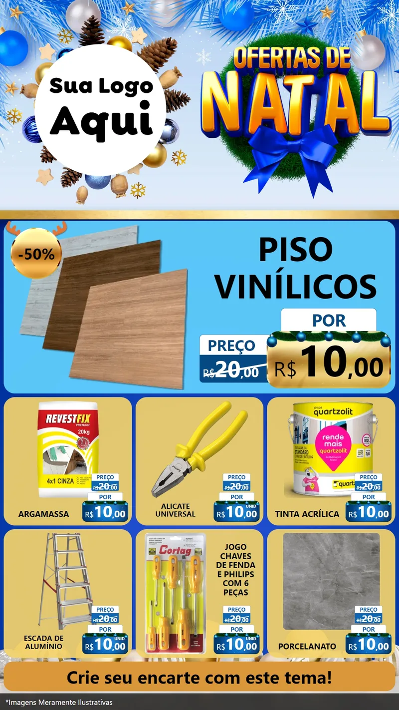 Modelo de Rede Social para Stories com o tema Ofertas de Natal para Material para Construção