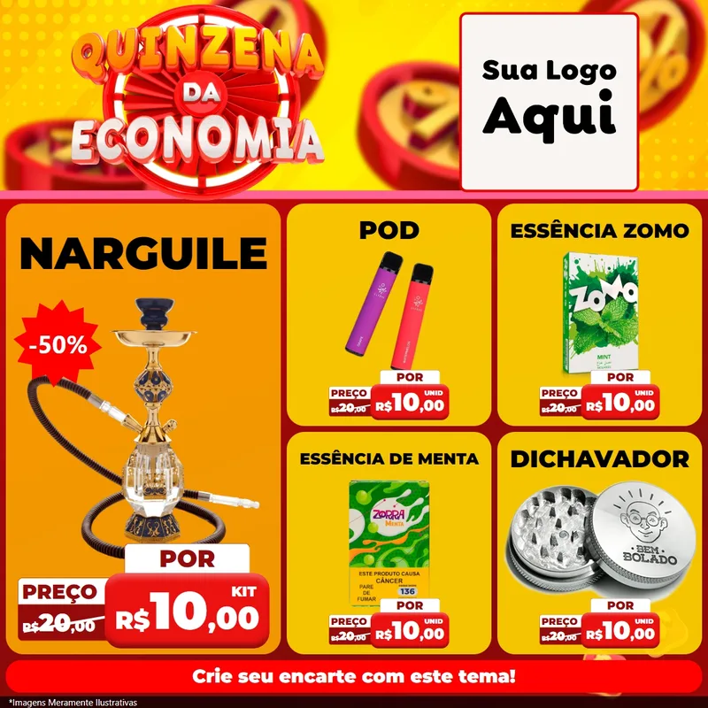 Modelo de Rede Social para Feed Facebook com o tema Quinzena Da Economia para Tabacaria