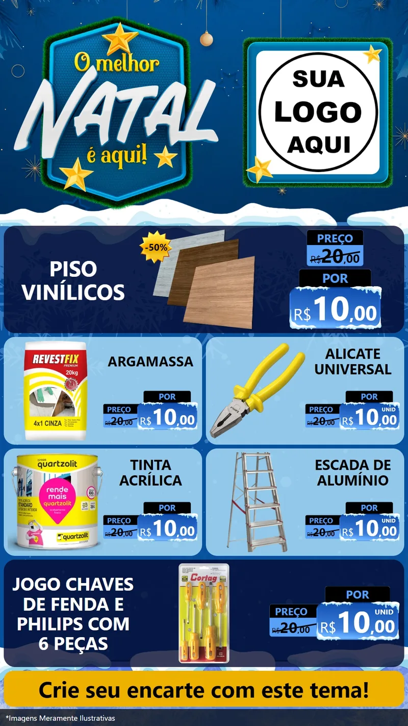 Modelo de TV para TV Vertical com o tema O Melhor Natal É Aqui! para Material para Construção