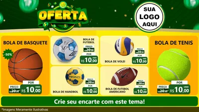 Modelo de TV para TV Horizontal com o tema Oferta para Artigos Esportivos