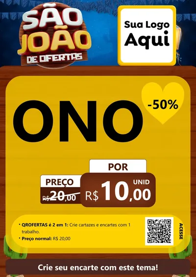 Modelo de Cartaz para Cartaz A4 Vertical com o tema São João Ofertas Imbatíveis! - Junina para Óticas
