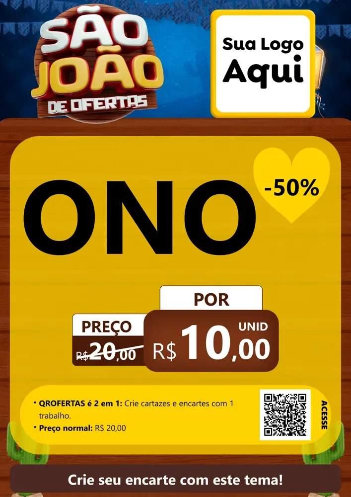 Modelo de Cartaz para Cartaz A4 Vertical com o tema São João Ofertas Imbatíveis! - Junina para Óticas