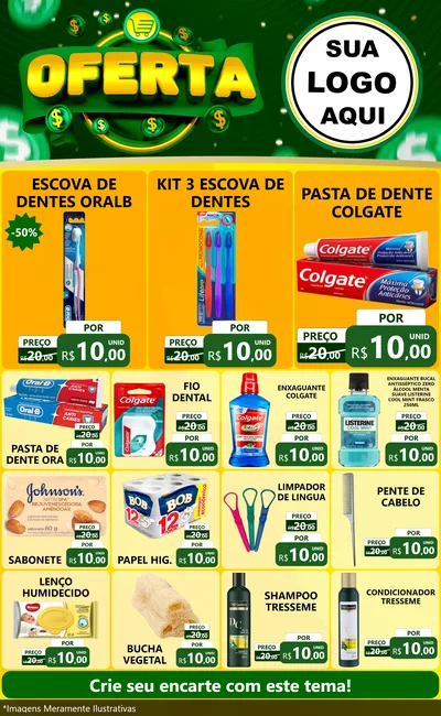Modelo de Encarte para Encarte Grande com o tema Oferta para Higiene Pessoal