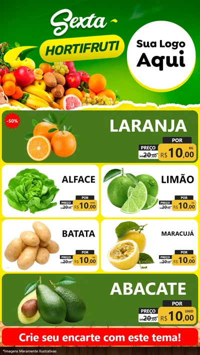 Modelo de TV para TV Vertical com o tema Sexta hortifruti para Hortifrúti
