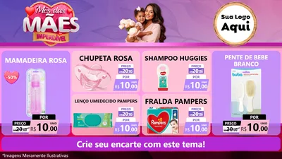 Modelo de TV para TV Horizontal com o tema Mês das Mães Imperdível para Bebês