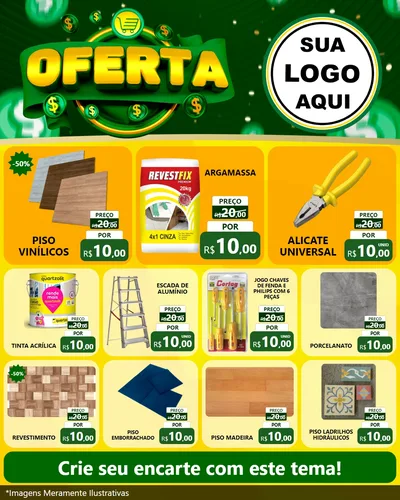 Modelo de Rede Social para Feed Instagram com o tema Oferta para Material para Construção