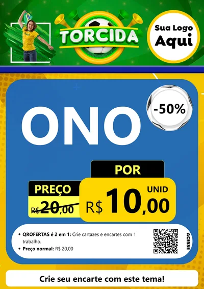 Modelo de Cartaz para Cartaz A4 Vertical com o tema Torcida para Óticas