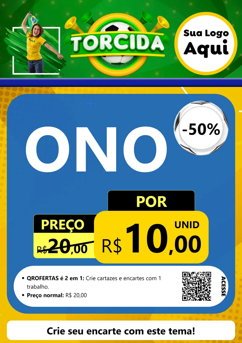Modelo de Cartaz para Cartaz A4 Vertical com o tema Torcida para Óticas