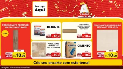 Modelo de TV para TV Horizontal com o tema Dia A o Dia Mais Barato do Mês para Pisos e revestimentos