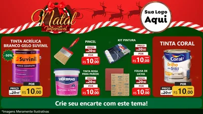 Modelo de TV para TV Horizontal com o tema Natal Imperdível para Tintas e Ferramentas