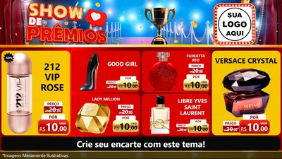 Modelo de TV para TV Horizontal com o tema Show de Prêmios para Perfumes