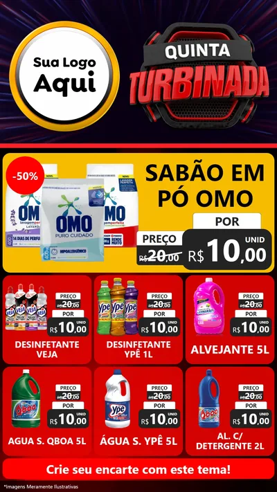 Modelo de Rede Social para Stories com o tema Quinta Turbinada para Produtos de Limpeza