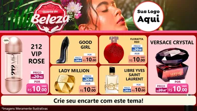 Modelo de TV para TV Horizontal com o tema Quarta da Beleza para Perfumes