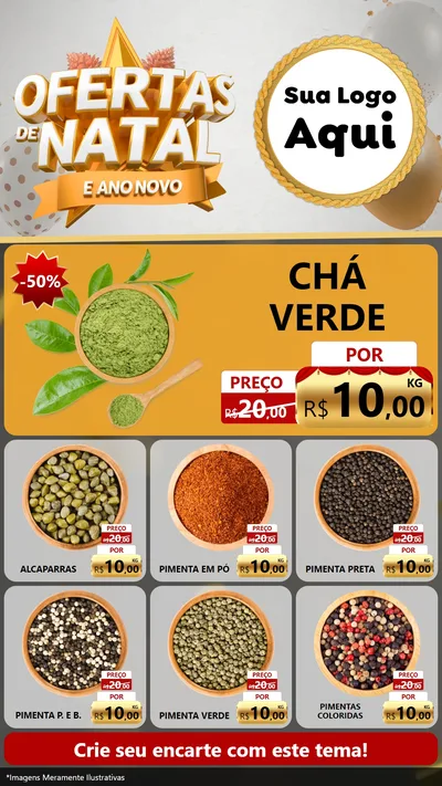 Modelo de Rede Social para Stories com o tema Ofertas De Natal E Ano Novo para Produtos Naturais