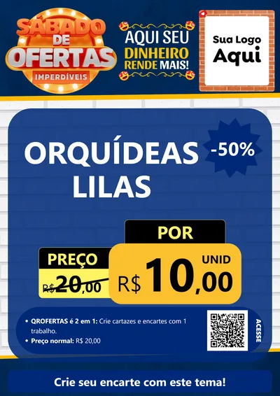 Modelo de Cartaz para Cartaz A4 Vertical com o tema Sábado de Ofertas Imperdíveis para Floricultura e jardim
