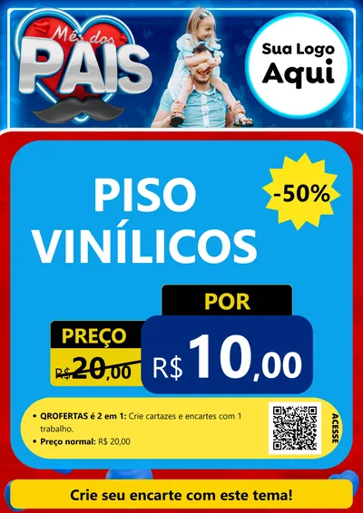Modelo de Cartaz para Cartaz A4 Vertical com o tema Mês Dos Pais para Material para Construção