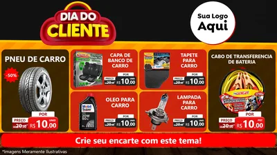 Modelo de TV para TV Horizontal com o tema Dia do Cliente para Auto peças