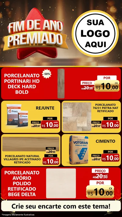 Modelo de TV para TV Vertical com o tema Fim de Ano Premiado para Pisos e revestimentos