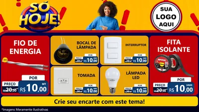 Modelo de TV para TV Horizontal com o tema Só Hoje! para Materiais Elétricos