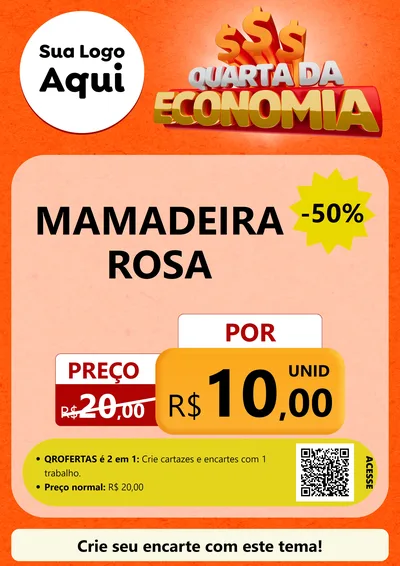 Modelo de Cartaz para Cartaz A4 Vertical com o tema Quarta da Economia para Bebês