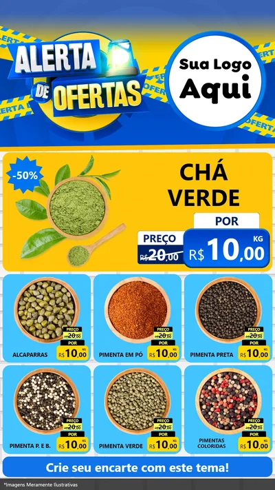 Modelo de Rede Social para Stories com o tema Alerta de Ofertas para Produtos Naturais