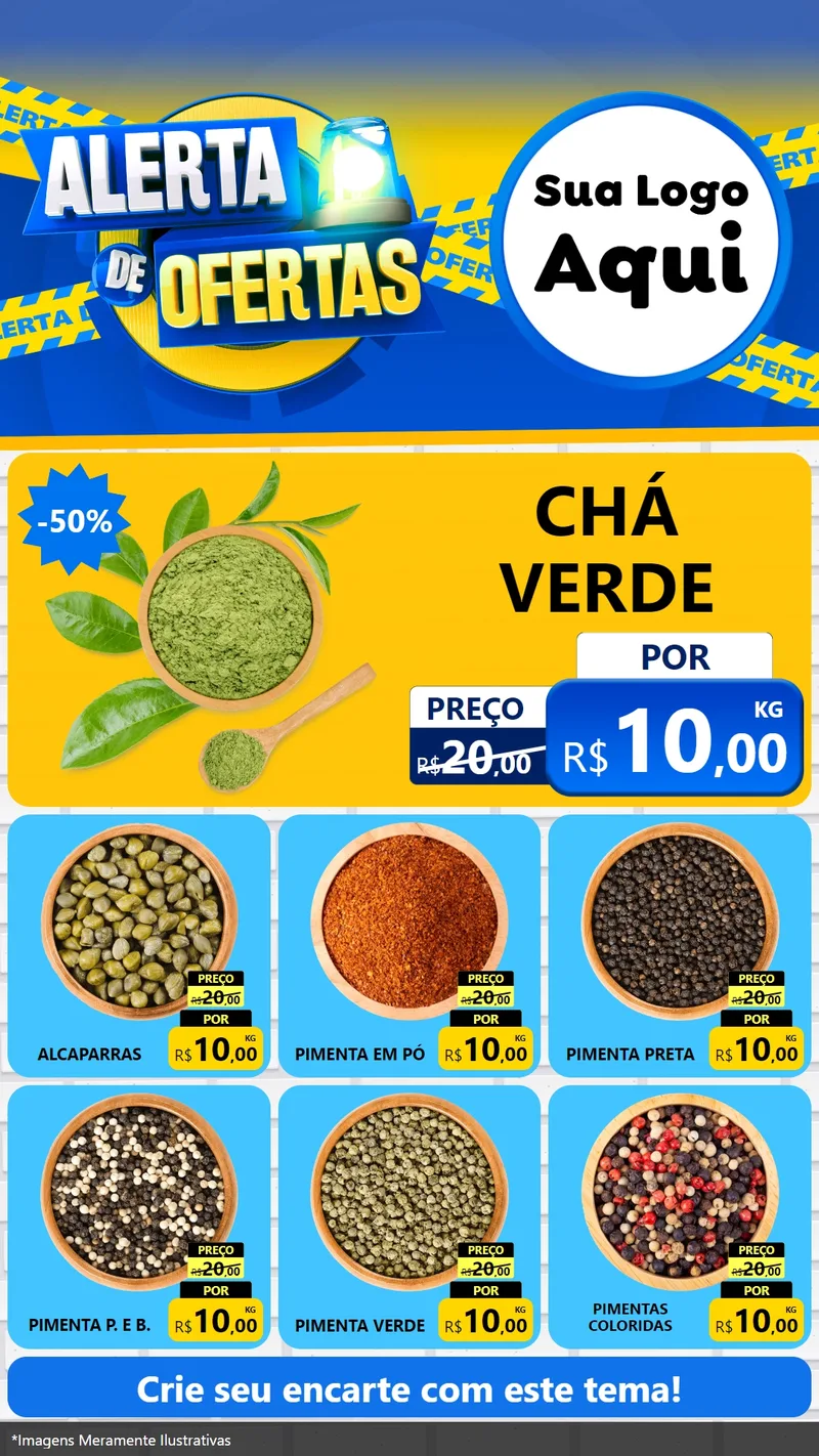 Modelo de Rede Social para Stories com o tema Alerta de Ofertas para Produtos Naturais