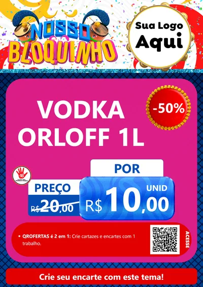 Modelo de Cartaz para Cartaz A4 Vertical com o tema Nosso Bloquinho para Distribuidora de bebidas