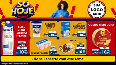 Modelo de TV para TV Horizontal com o tema Só Hoje! para Frios e Laticínios