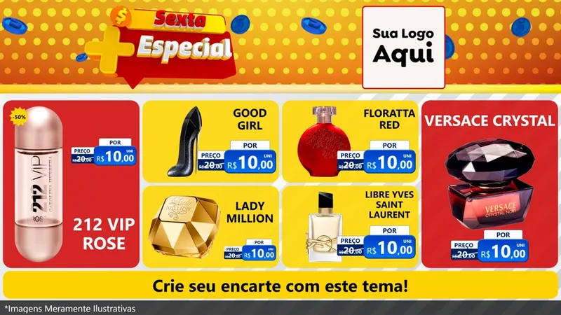 Modelo de TV para TV Horizontal com o tema Sexta Mais Especial para Perfumes
