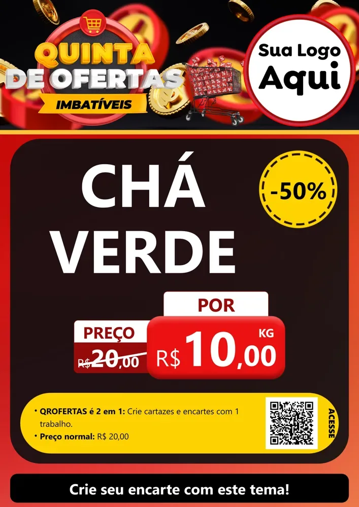 Modelo de Cartaz para Cartaz A4 Vertical com o tema Quinta de Ofertas Imbatíveis para Produtos Naturais