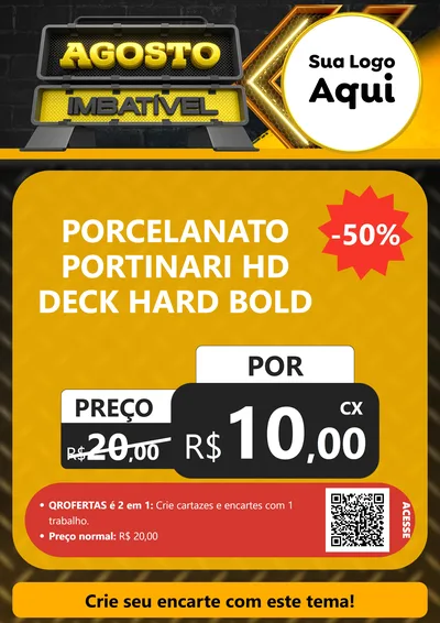 Modelo de Cartaz para Cartaz A4 Vertical com o tema Agosto Imbatível para Pisos e revestimentos