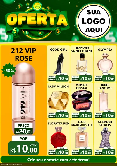 Modelo de Encarte para Encarte A4 Vertical com o tema Oferta para Perfumes
