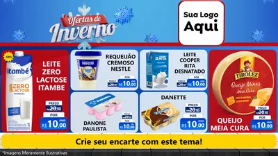 Modelo de TV para TV Horizontal com o tema Ofertas de Inverno para Frios e Laticínios