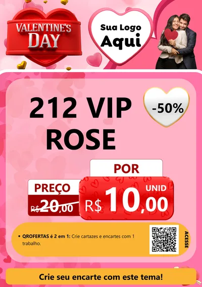 Modelo de Cartaz para Cartaz A4 Vertical com o tema Valentine's Day para Perfumes