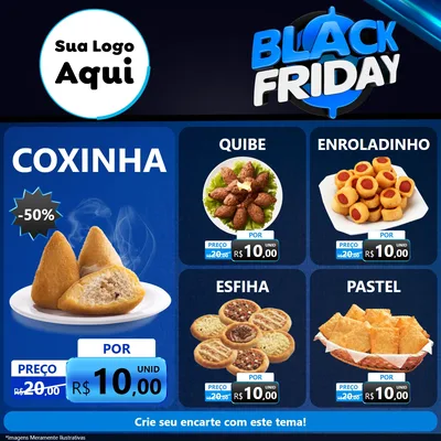 Modelo de Rede Social para Feed Facebook com o tema Black Friday para Salgadaria