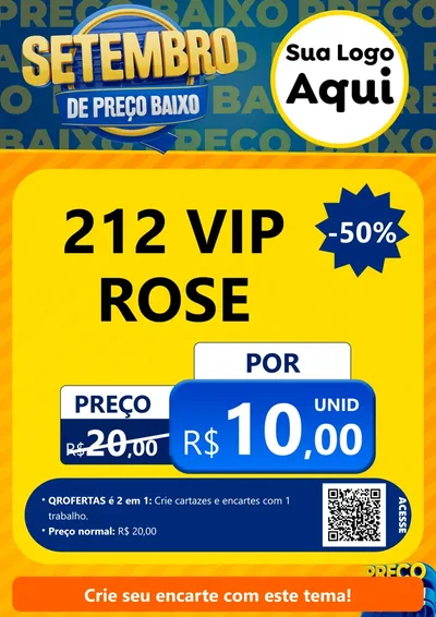 Modelo de Cartaz para Cartaz A4 Vertical com o tema Setembro De Preço Baixo para Perfumes