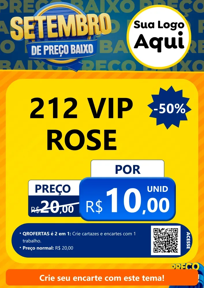 Modelo de Cartaz para Cartaz A4 Vertical com o tema Setembro De Preço Baixo para Perfumes