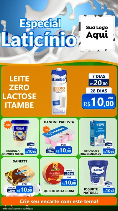 Modelo de Rede Social para Stories com o tema Especial Laticínio para Frios e Laticínios