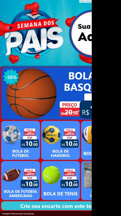 Modelo de Rede Social para Stories com o tema Semana Dos Pais para Artigos Esportivos