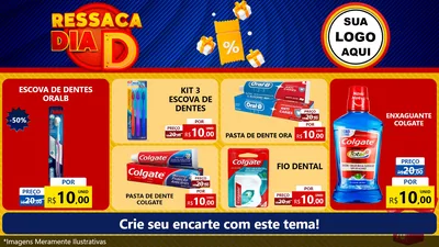 Modelo de TV para TV Horizontal com o tema Ressaca Dia D para Higiene Pessoal