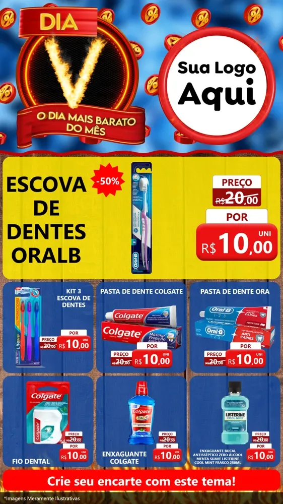Modelo de Rede Social para Stories com o tema Dia V - O Dia Mais Barato Do Mês para Higiene Pessoal