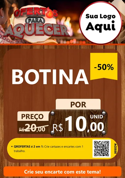 Modelo de Cartaz para Cartaz A4 Vertical com o tema Ofertas Para Aquecer para Agropecuária