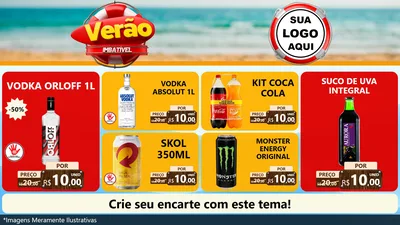 Modelo de TV para TV Horizontal com o tema Verão Imbatível para Distribuidora de bebidas
