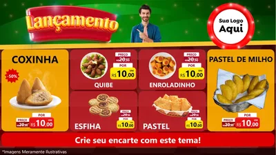 Modelo de TV para TV Horizontal com o tema Lançamento para Salgadaria