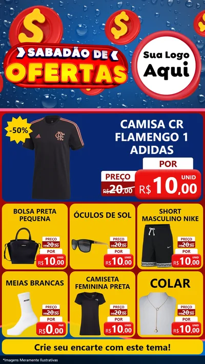 Modelo de Rede Social para Stories com o tema Sabadão de Ofertas para Roupas e acessórios
