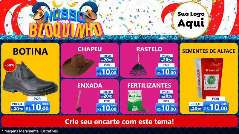 Modelo de TV para TV Horizontal com o tema Nosso Bloquinho para Agropecuária