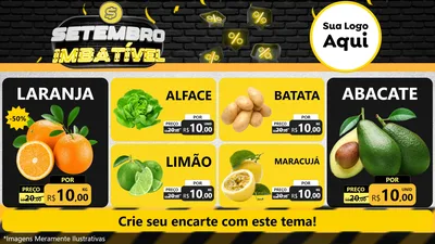 Modelo de TV para TV Horizontal com o tema Setembro Imbatível para Hortifrúti