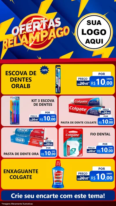 Modelo de TV para TV Vertical com o tema Ofertas Relâmpago para Higiene Pessoal