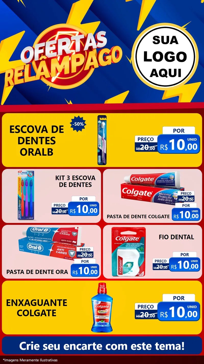 Modelo de TV para TV Vertical com o tema Ofertas Relâmpago para Higiene Pessoal
